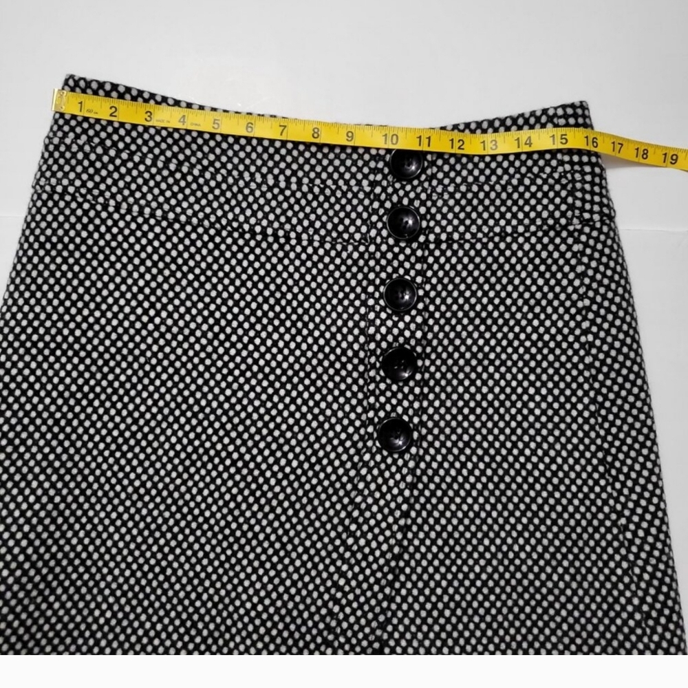 Talbots Wool Button Front Polka Dot Mini Skirt - image 7
